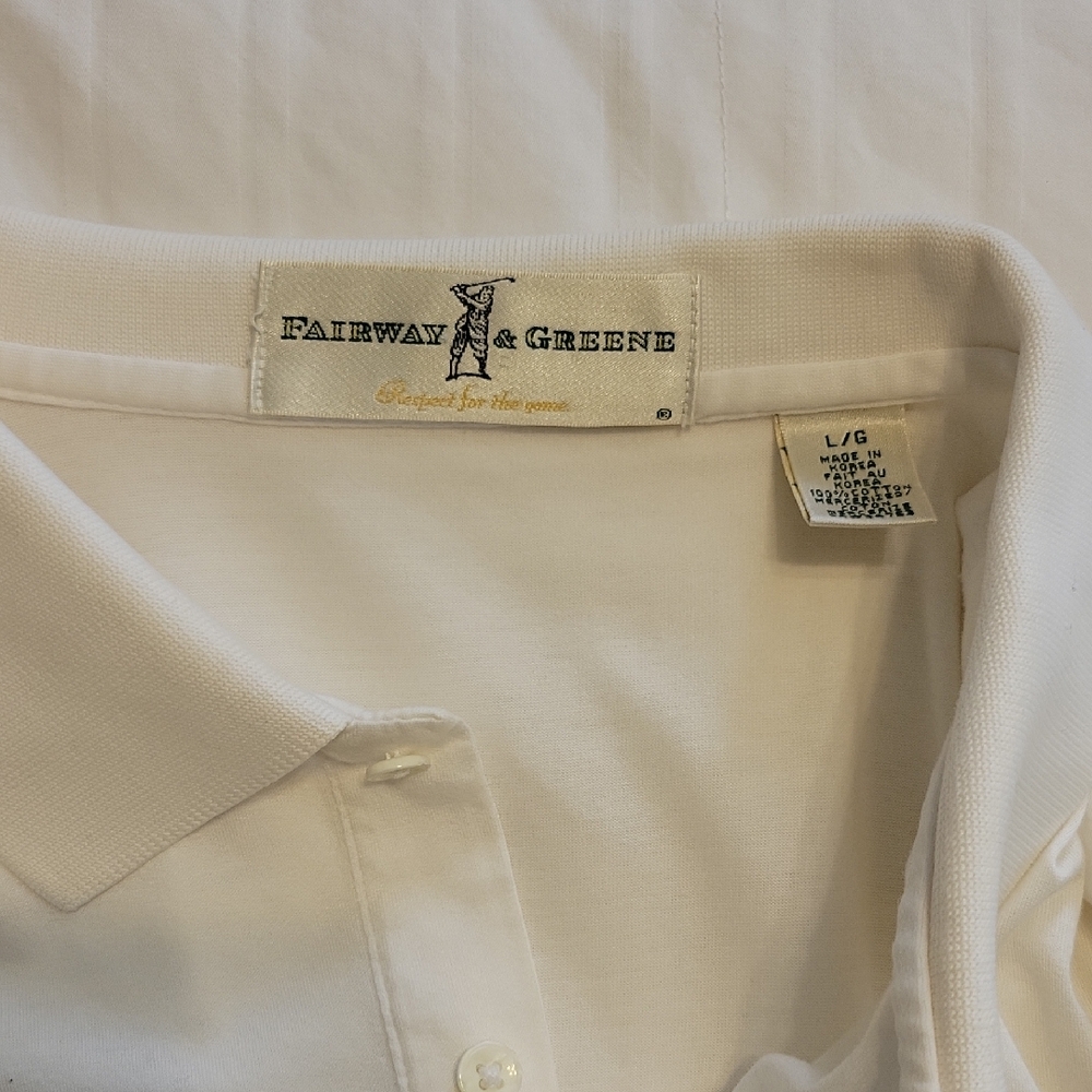 Fairway & Greene White Masters Long Sleeve Polo - Picture 2 of 6